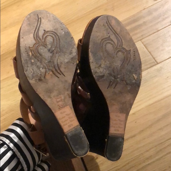 Jean-Michel Cazabat brown wedges 6.5 - Picture 4 of 6
